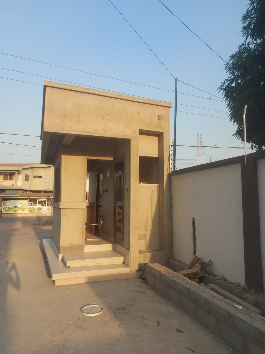 Entrance steps — masonry and construction work by Mr. Aziz Adbul