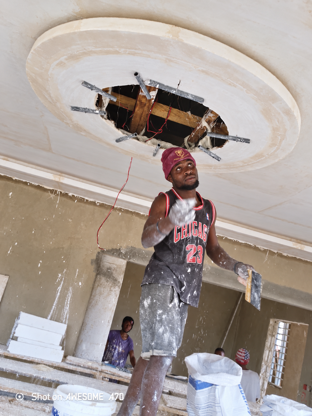 POP ceiling work in progress by Mr. Felix